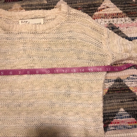 Vintage Havana Cream Crochet Panel Sweater Size Medium - Picture 6 of 8